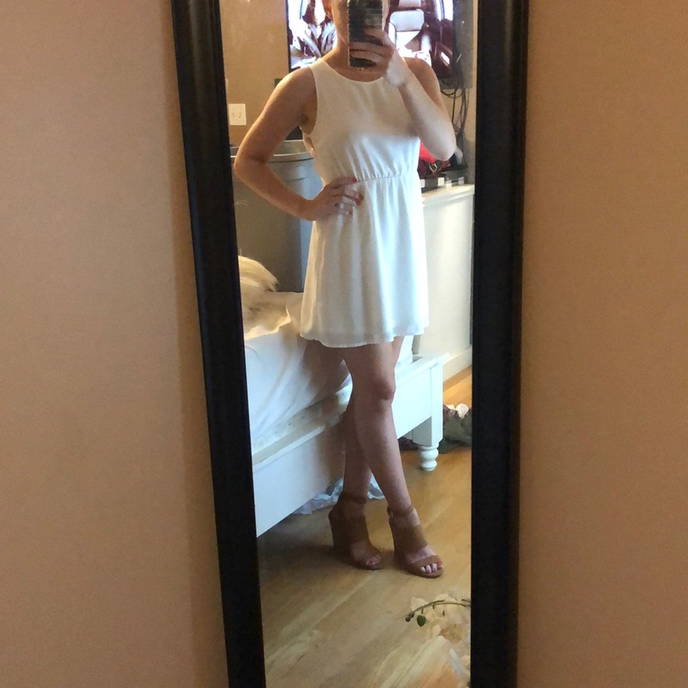 White mini dress